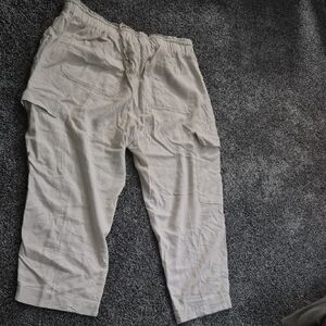 Time and Tru Women's Cream Wide Leg Pants